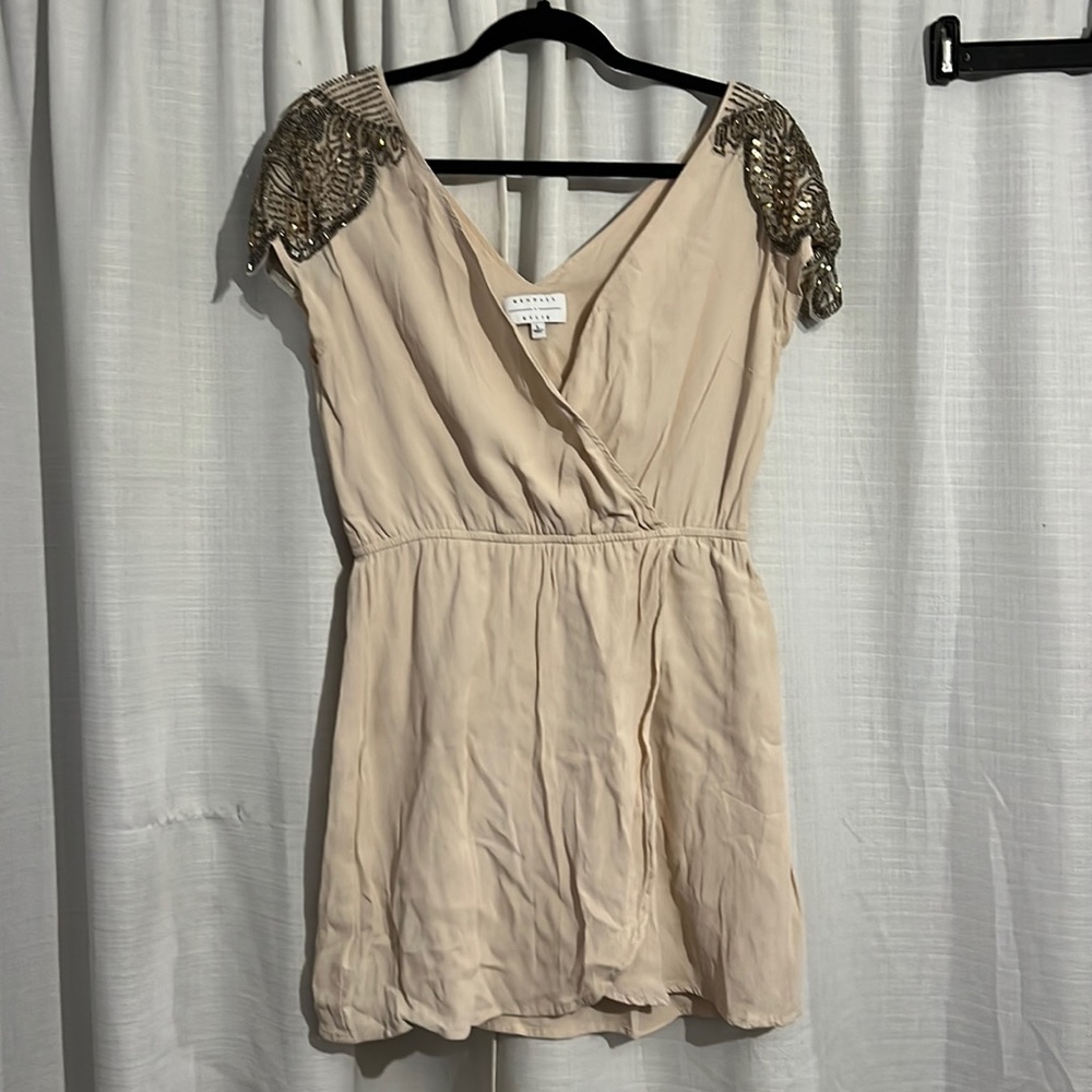 Beaded sleeve wrap tunic